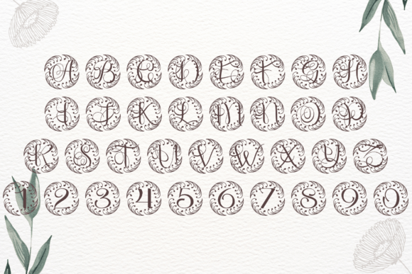Circulaflora Monogram Font