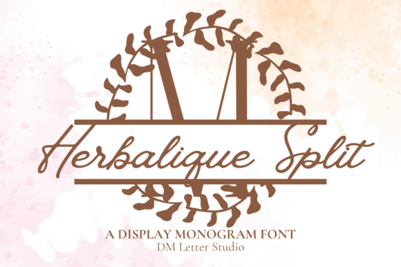 Herbalique Split Monogram Font