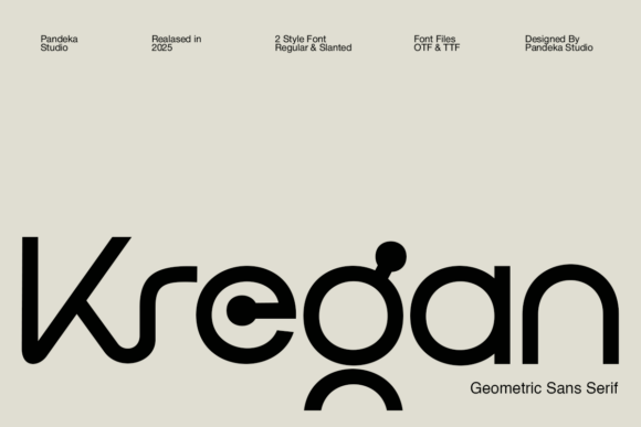 Kregan: A Modern Sans Serif Typeface for Digital Design