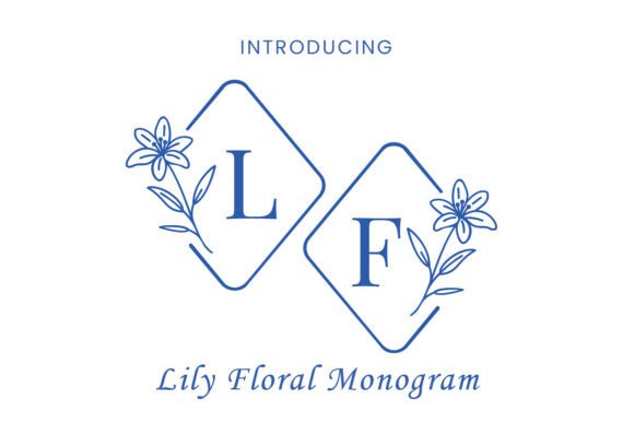 Lily Floral Monogram: A Decorative Font for Web Headers