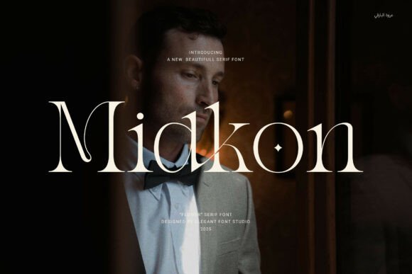 Midkon: A Refined Serif Typeface for Modern Editorial Design