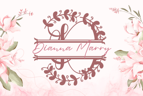 Wreathling Split Monogram Font